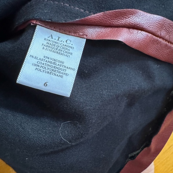 A.L.C. Alexandria Cutout Vegan Leather Midi Dress in Cranberry size 6 - Picture 10 of 14